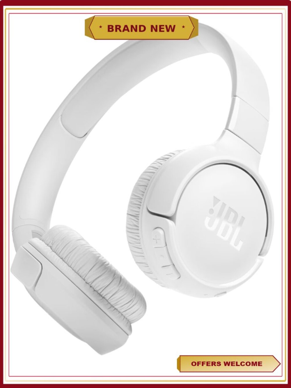 Wireless On-Ear Headphones JBL Pure Bass 57hr Battery Foldable Bluetooth